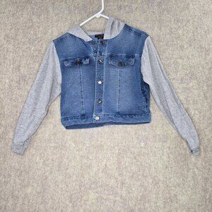 Denim Jacket With Grey Sleeves & Hood Social Standard By Sanctuary XL